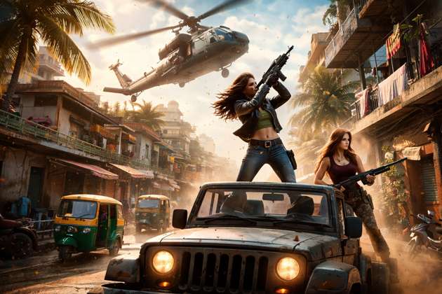 Ghar City Helicopter Open World - Jabali AI Poster