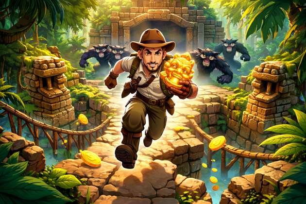 Temple Run Jungle Escape - Jabali AI Poster