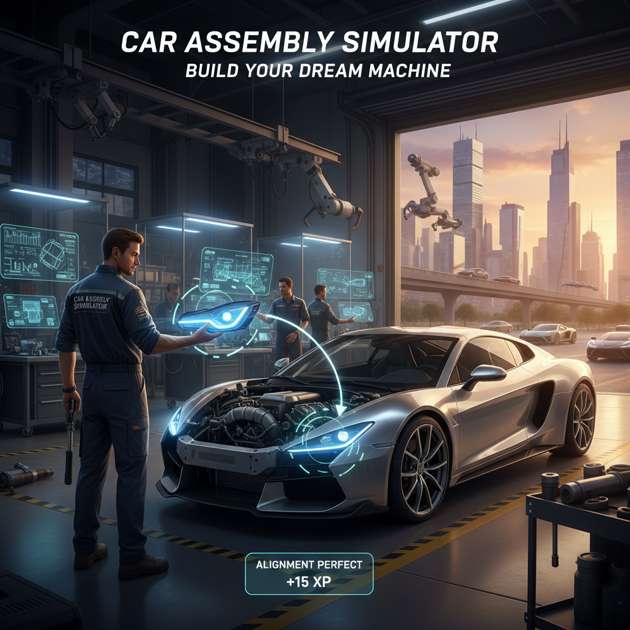 Car Assembly Simulator - Jabali AI Poster