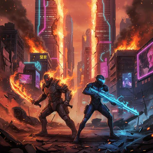 Neon Ascendant - Jabali AI Poster