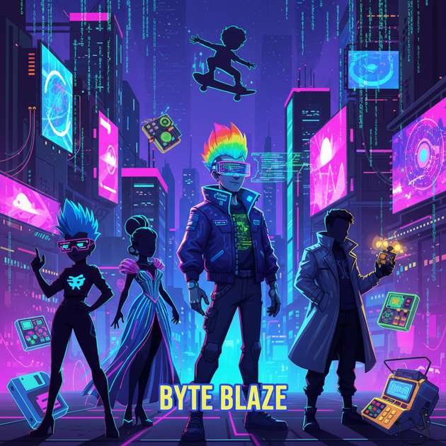 Neon Byte Showdown - Jabali AI Poster