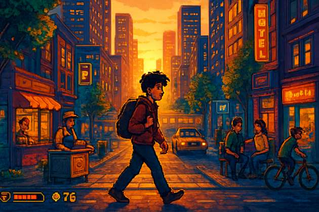 City Life Unfolds - Jabali AI Poster