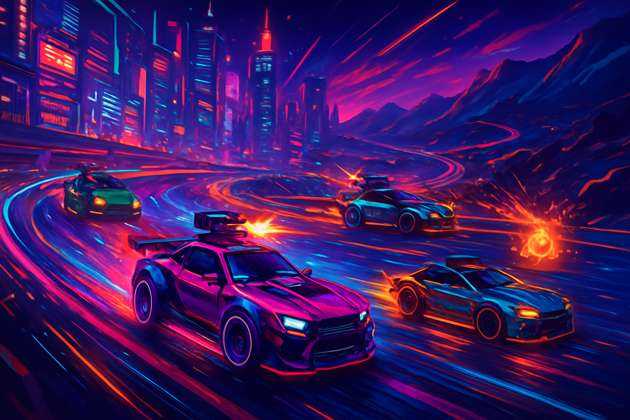Neon Velocity: Turbo Clash - Jabali AI Poster