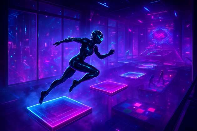 Neon Ascend - Jabali AI Poster