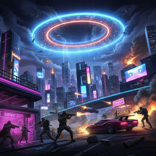 Neon City Rivals - Jabali AI Poster