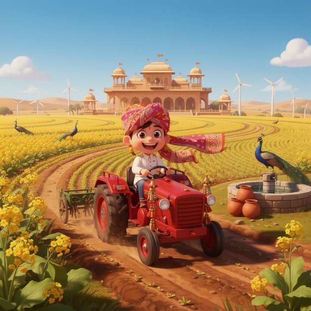राजस्थान ट्रैक्टर खेती राजा - Jabali AI Poster