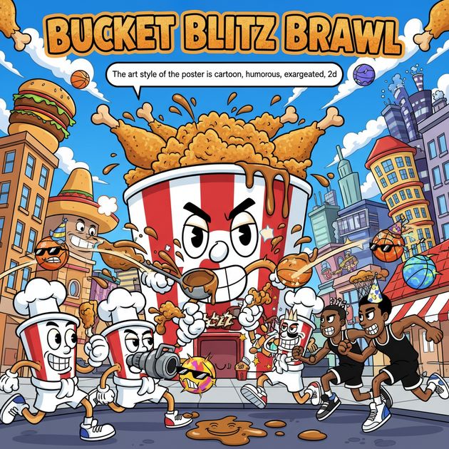 Bucket Blitz Brawl - Jabali AI Poster