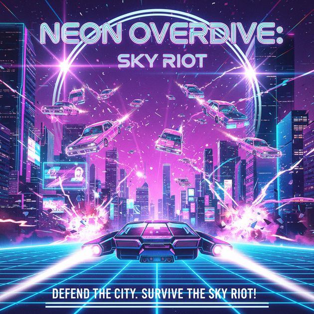 Neon Overdrive: Sky Riot - Jabali AI Poster