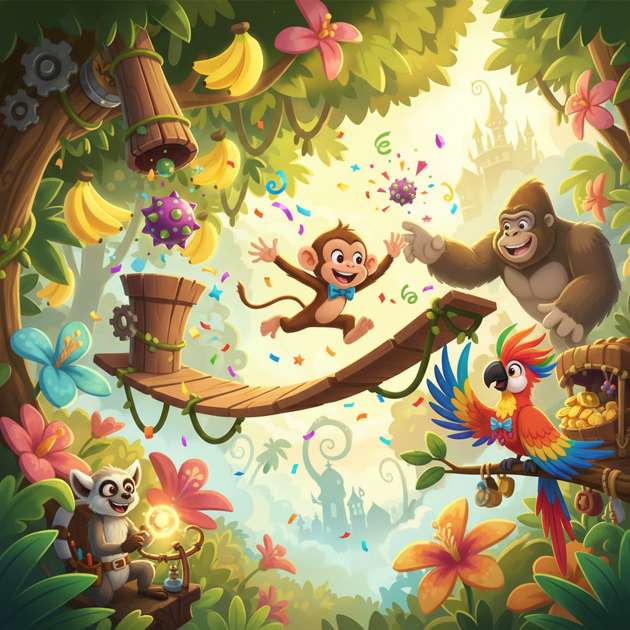 Momo's Jungle Jubilee - Jabali AI Poster