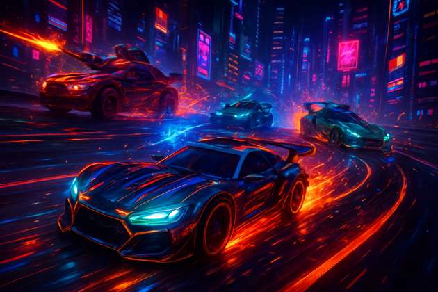 Neon Circuit Carnage - Jabali AI Poster