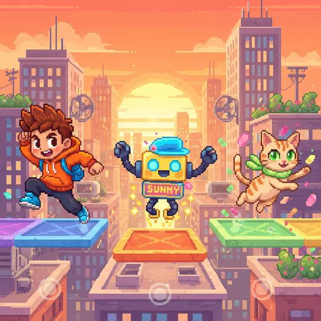Sunset Skyline Dash - Jabali AI Poster
