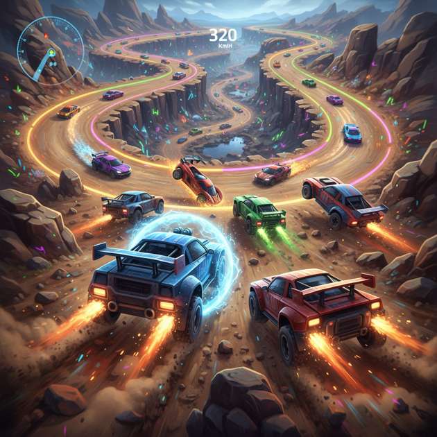 Neon Rally Rivals - 3D Racing by Jabali AI