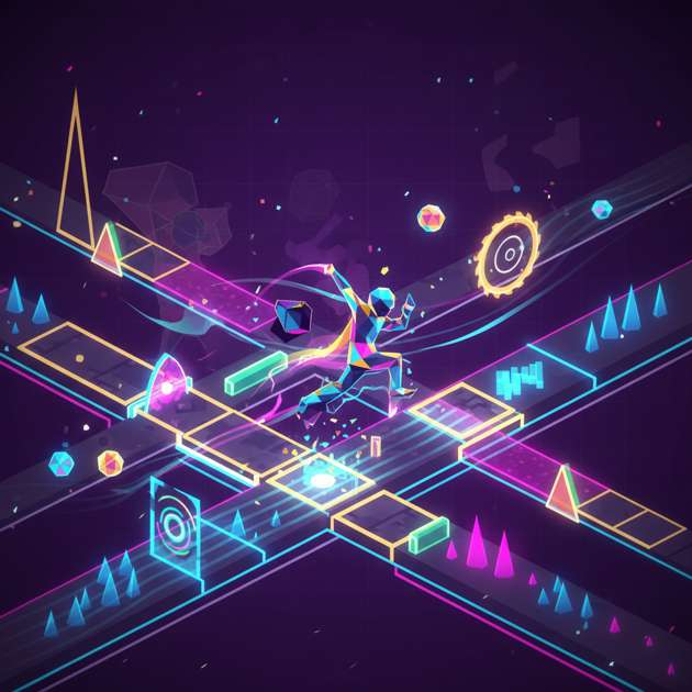 Neon Pulse Runner - Jabali AI Poster