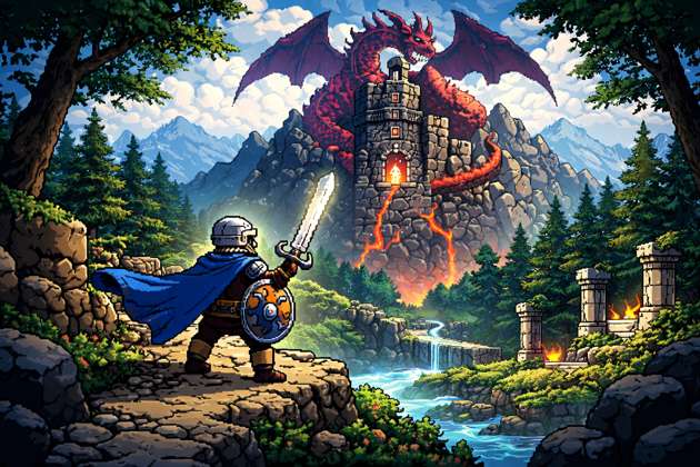 Pixel Knight Rescue - Jabali AI Poster