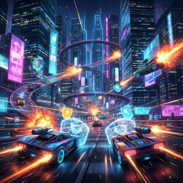 Neon Rivals: Turbo Combat - 3D Racing by Jabali AI