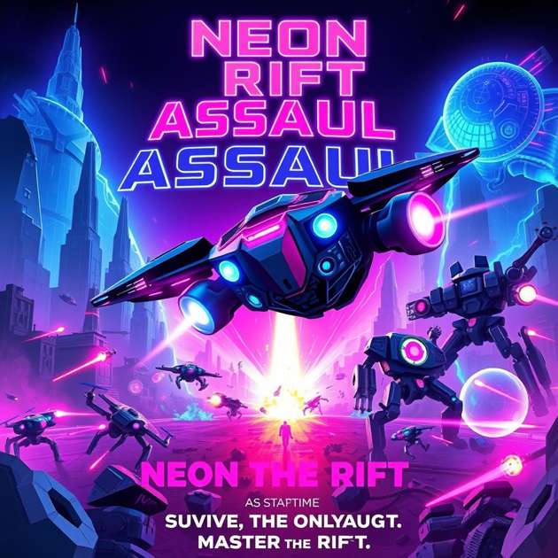 Neon Rift Assault - Jabali AI Poster