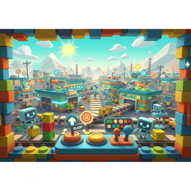 Factory Frenzy Tycoon - Jabali AI Poster