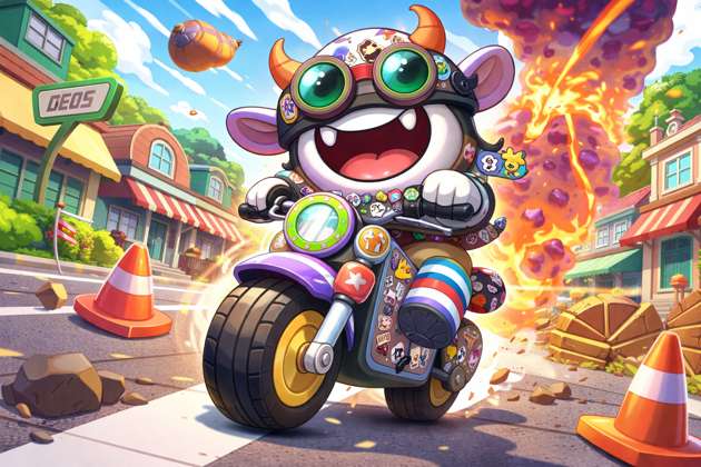 Lava Monster Bike Escape - Jabali AI Poster