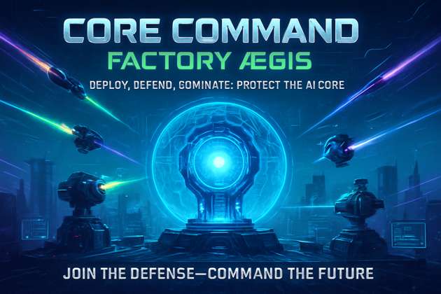Core Command: Factory Aegis - Strategic Defense Arcade by Jabali AI