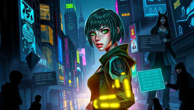 Digital Dystopia: Choices Unveiled - Jabali AI Poster
