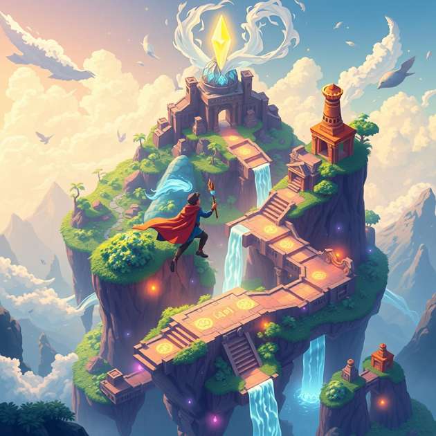 Skybound Ruins - Jabali AI Poster
