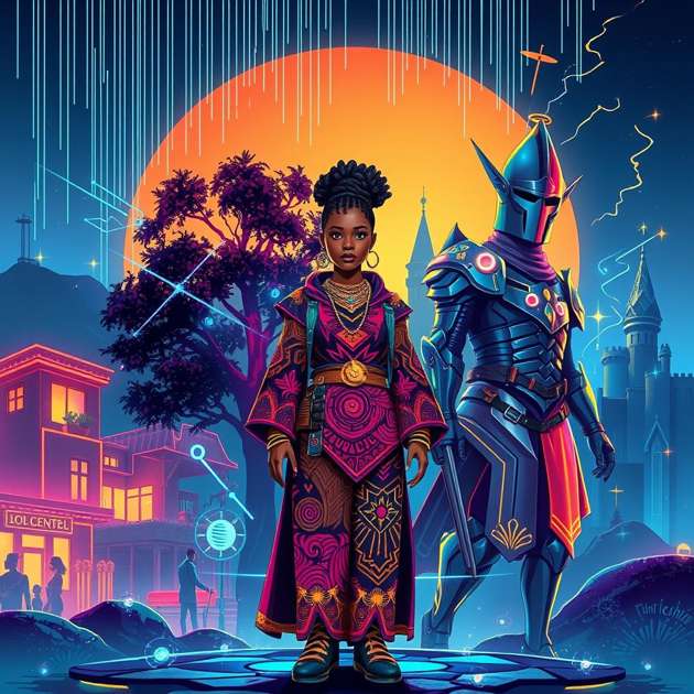 Neon Tribes - Jabali AI Poster