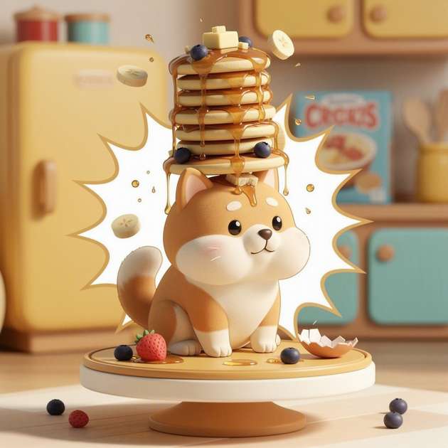 Much Wow Pancake Stack - Jabali AI Poster