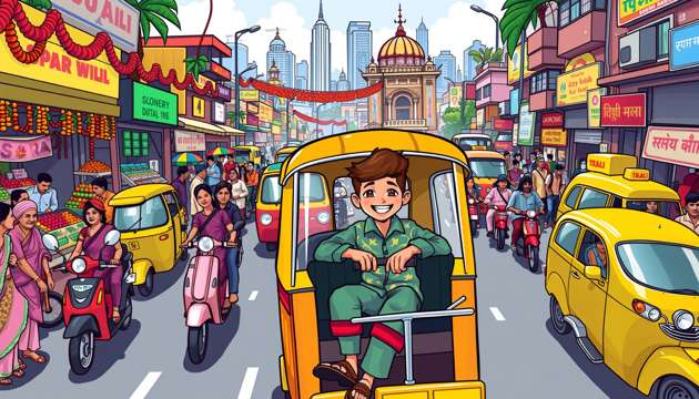 Rickshaw Rush - Jabali AI Poster