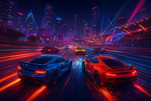 Neon Rivals: Turbo Showdown - Jabali AI Poster
