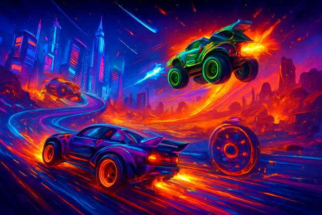 Neon Rush: Turbo Combat - Jabali AI Poster