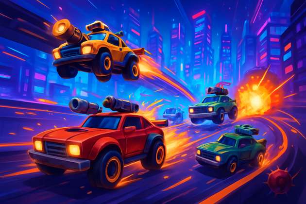 Neon Velocity: Combat Circuit - Jabali AI Poster