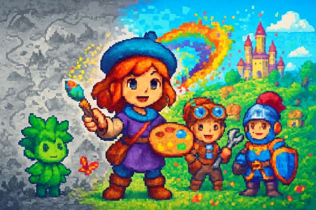 Pixel Palette Quest - Jabali AI Poster