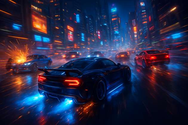 Neon Rivals: Urban Rampage - Jabali AI Poster