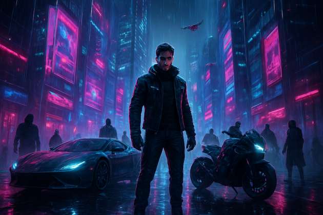 Neon Reign - Jabali AI Poster