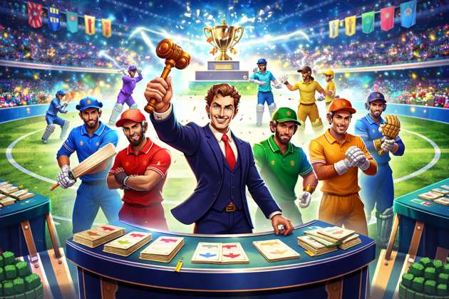 Auction to Trophy Cricket League - Jabali AI Poster
