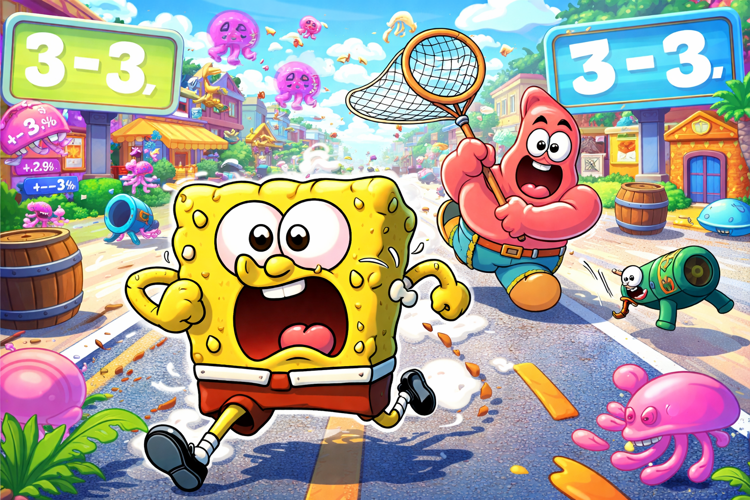 SpongeBob Subtraction Sprint - Instant game by Jabali AI