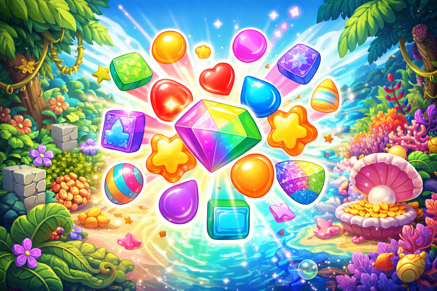 Gem Quest Match 3 - Instant game by Jabali AI