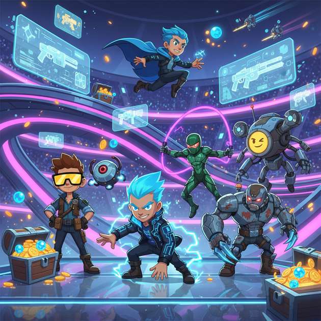 Neon Militia Showdown - Jabali AI Poster