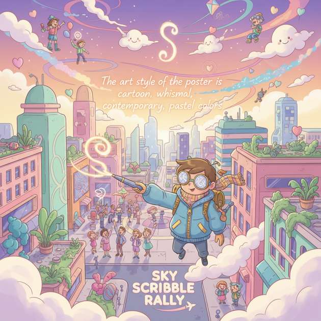 Sky Scribble Rally - Jabali AI Poster