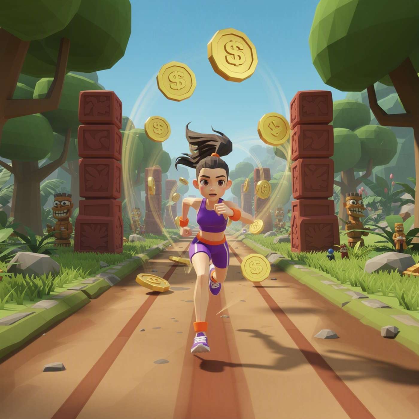 Jungle Rush 3D game artwork