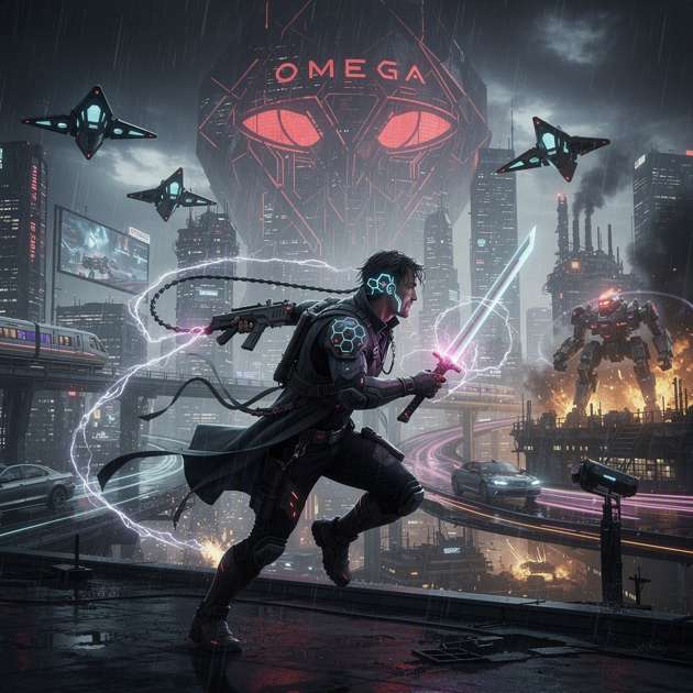 Neon Uprising - Jabali AI Poster