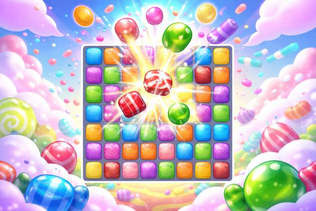 Candy Cascade - Jabali AI Poster