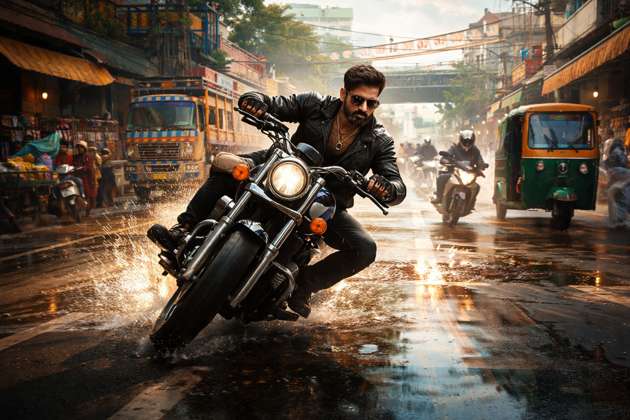 Indian Bike City Ride - Jabali AI Poster