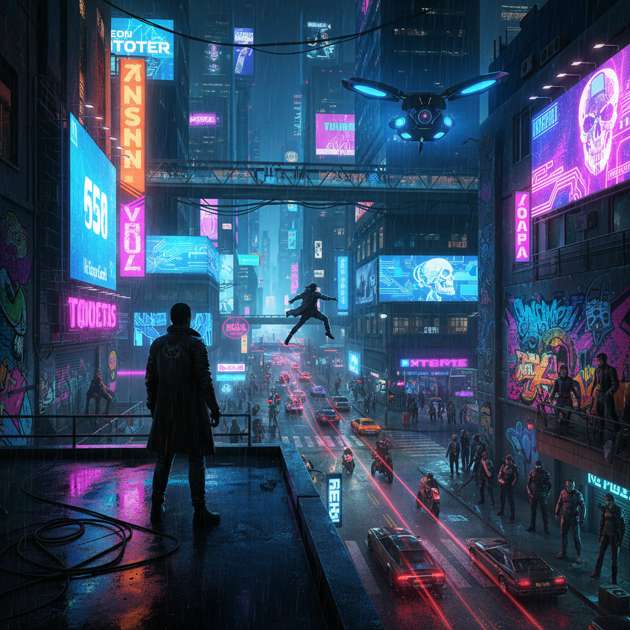 Neon Grid Syndicate - Jabali AI Poster