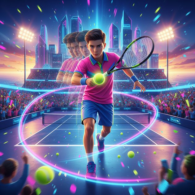 Neon Circuit Rally - Jabali AI Poster