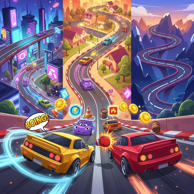 Drift Brawl: Neon Streets - Jabali AI Poster