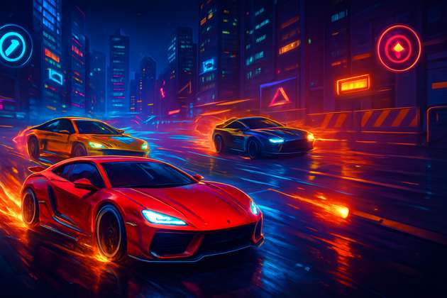 Neon Drift Warfare - Jabali AI Poster