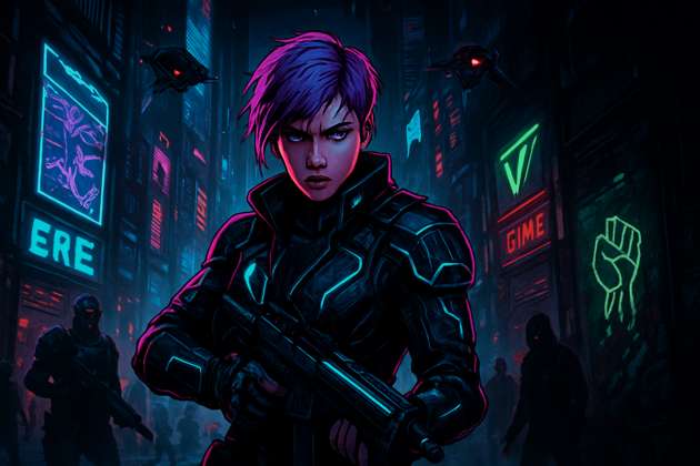 Neon Direnişçi - Jabali AI Poster