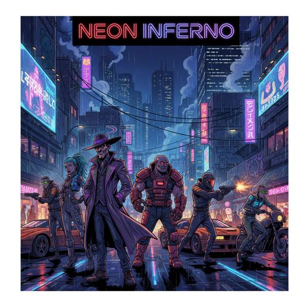 Neon Underworld - Jabali AI Poster