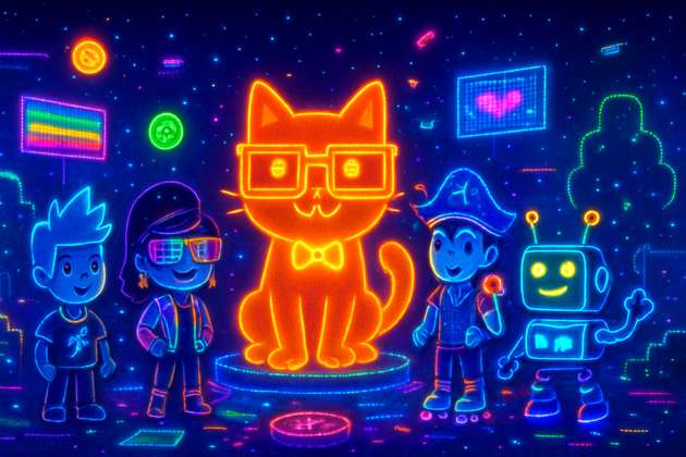 Pixel Whiskers: Neon Quizcade - Jabali AI Poster